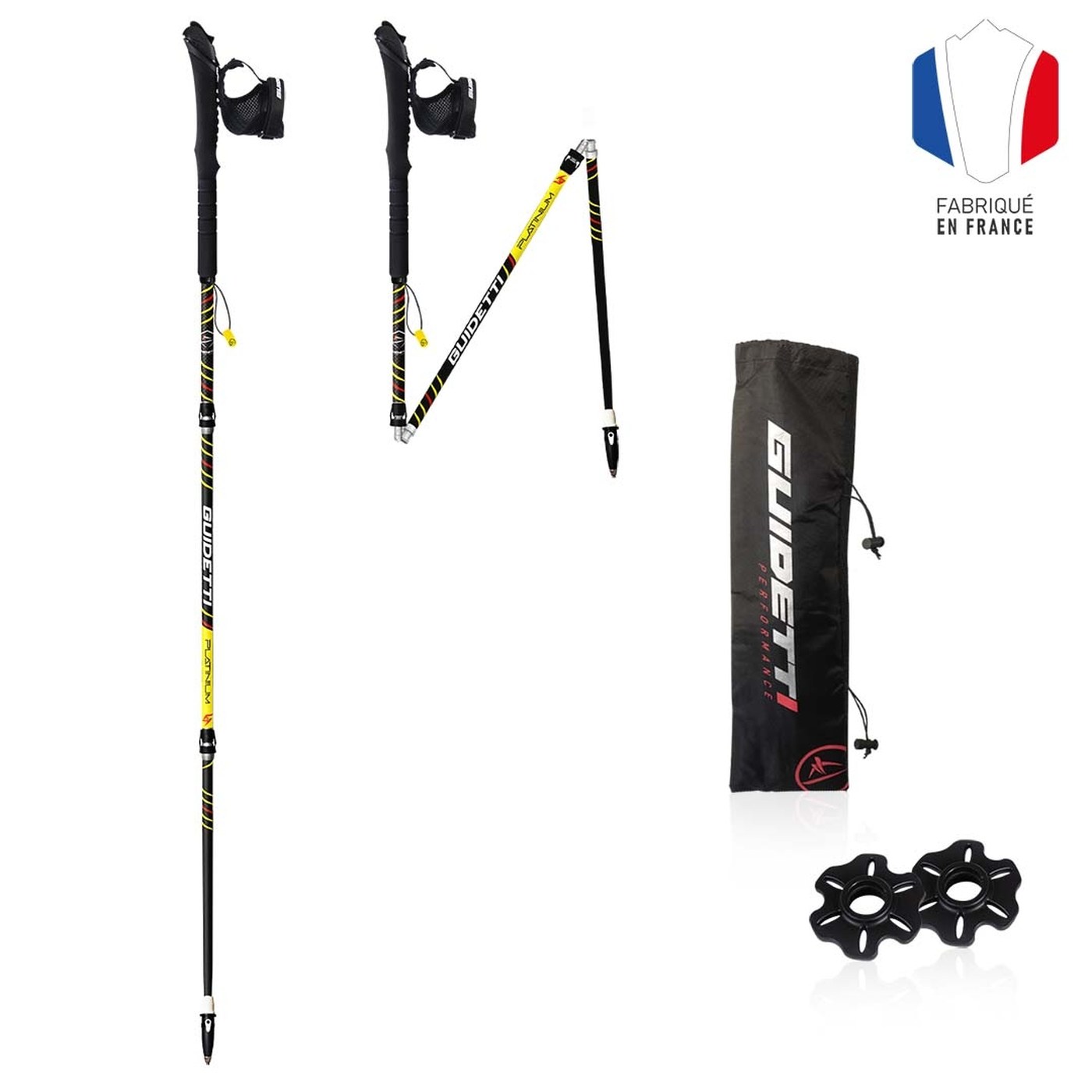 Guidetti Platinium Néo : carbone 100 % français, Flashlock® breveté et réparabilité à vie pour le trail